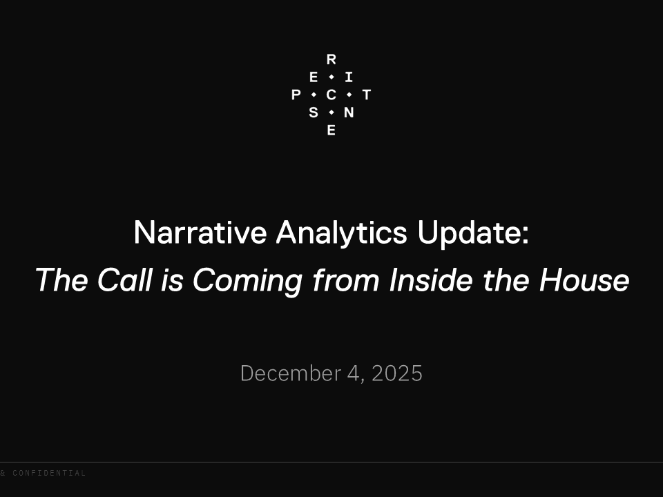 Narrative Analytics Update: The Call Is Coming From Inside The House