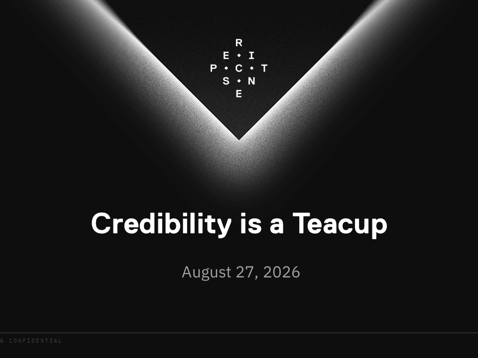 Credibility is a Teacup - Webinar